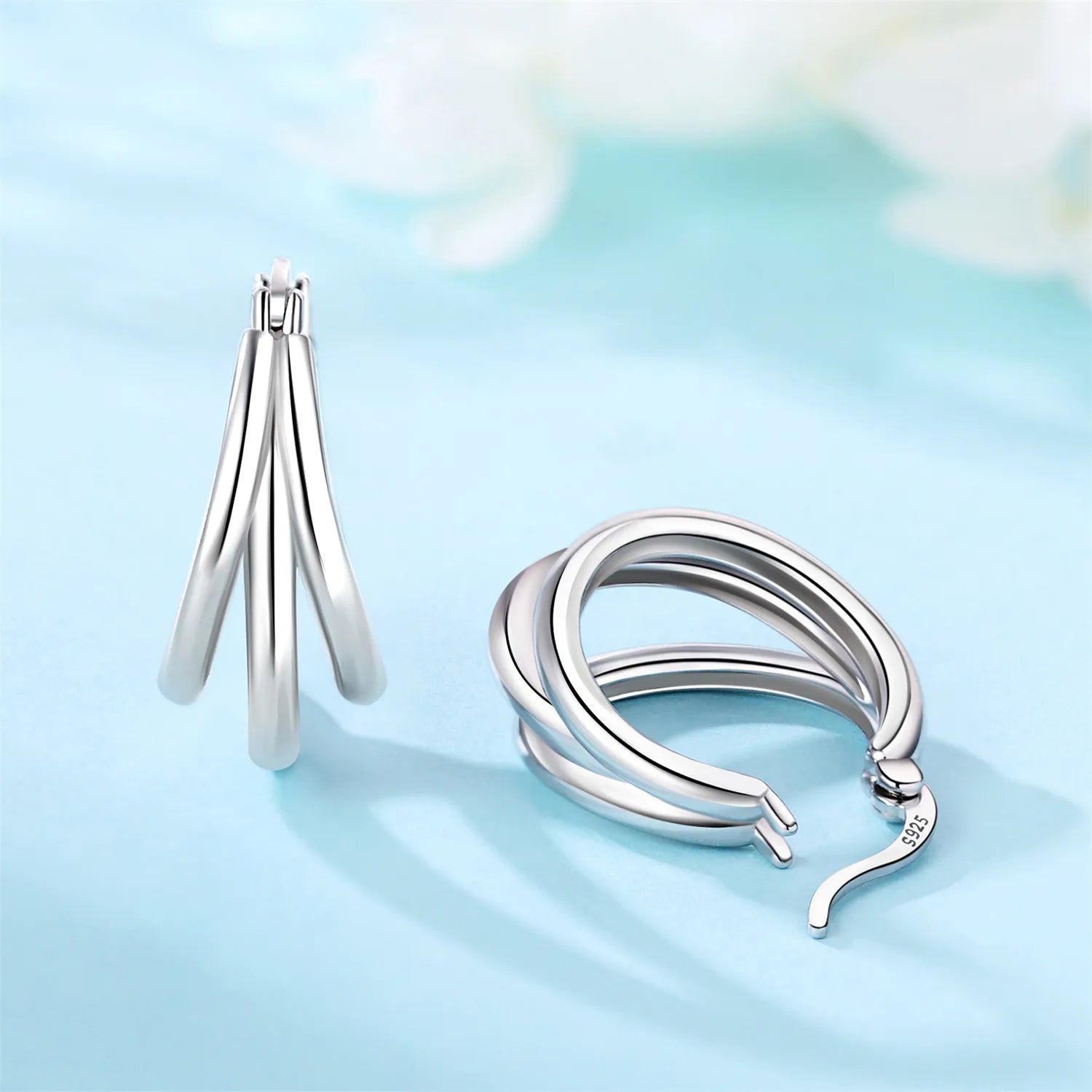 Sterling Silver Exquisite Multi-layer Ear Ring -