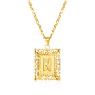 Stainless Steel Initial Letter Necklace For Women & Men -
