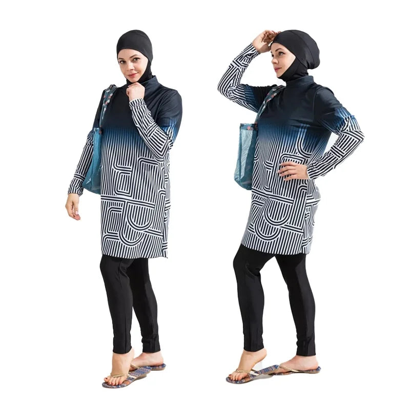 Stay modest and stylish with this Muslim swimming suit for women, perfect for enjoying the water with confidence and comfort! -