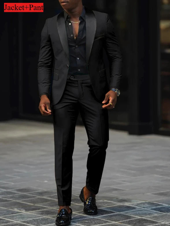 Men Formal Slim Fit Tuxedo -