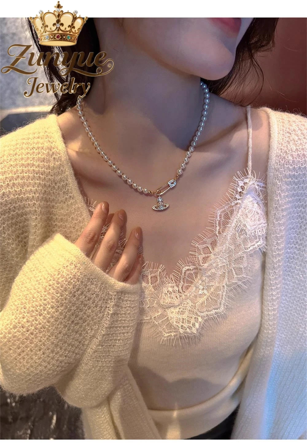 Natural Freshwater Pearl Necklace Exquisite High-end -