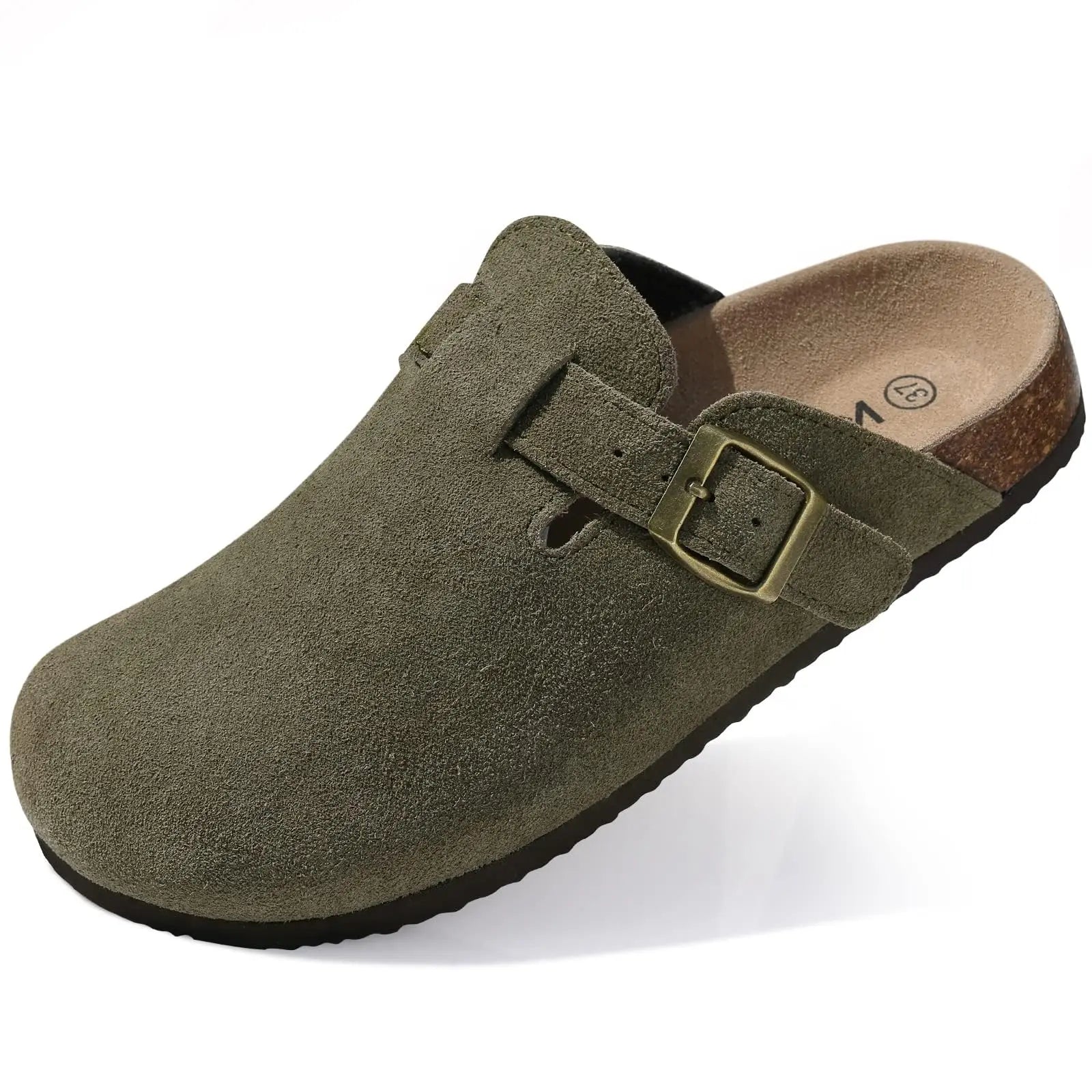 Evshine 2024 Women Cork Slides Classic Clogs For Women Fashion Mules Indoor Home Cork Suede Slippers Outdoor Soft Beach Slippers -