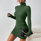 Turtleneck Long Sleeves Dress -