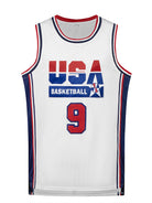 Men's Embroidered Team USA Basketball Jerseys (Throw Back) -