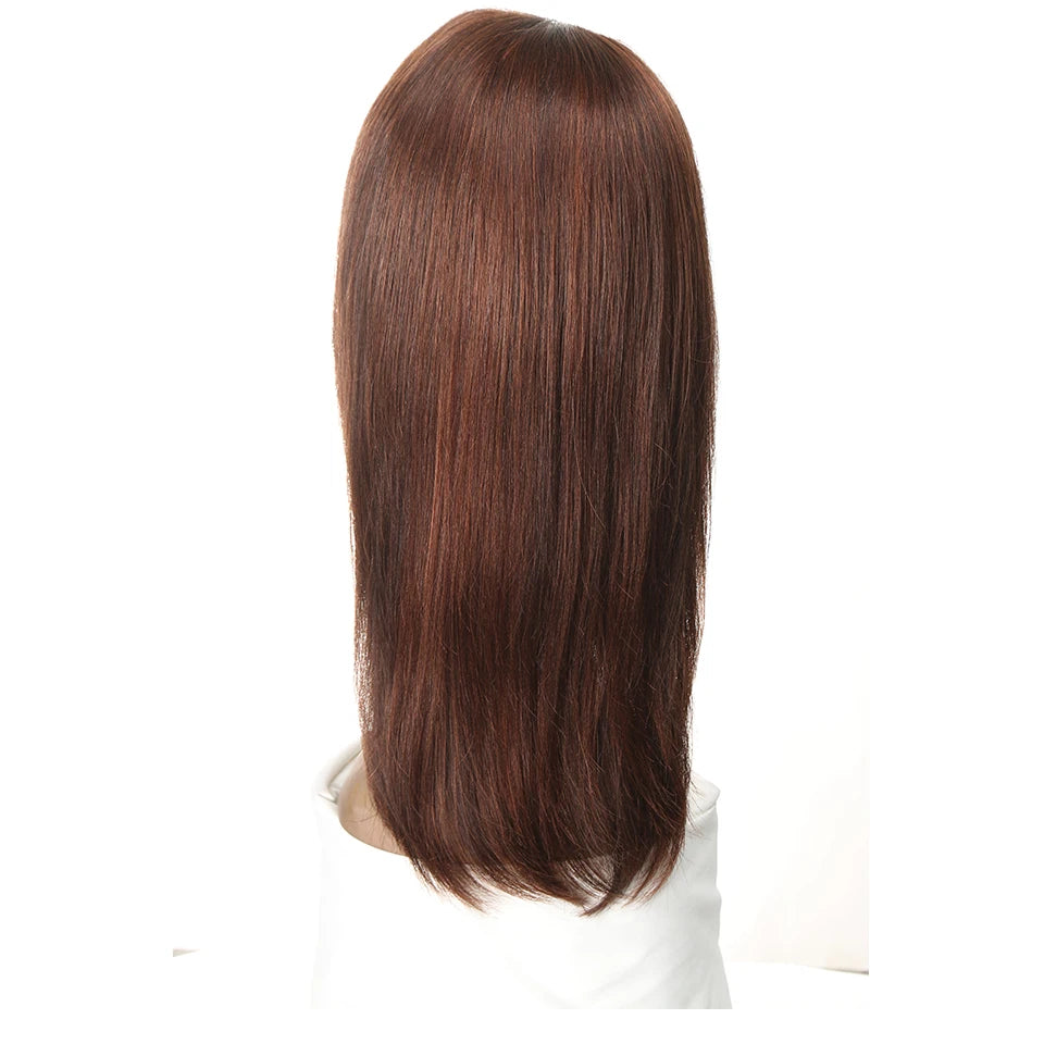 Turn heads with this sleek 18-inch 13x4 lace front Brazilian hair wig—straight, colored, and highlighted for a flawless, natural look! -
