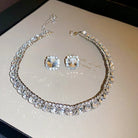 Green Necklace & Stud Earrings -