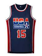 Men's Embroidered Team USA Basketball Jerseys (Throw Back) -