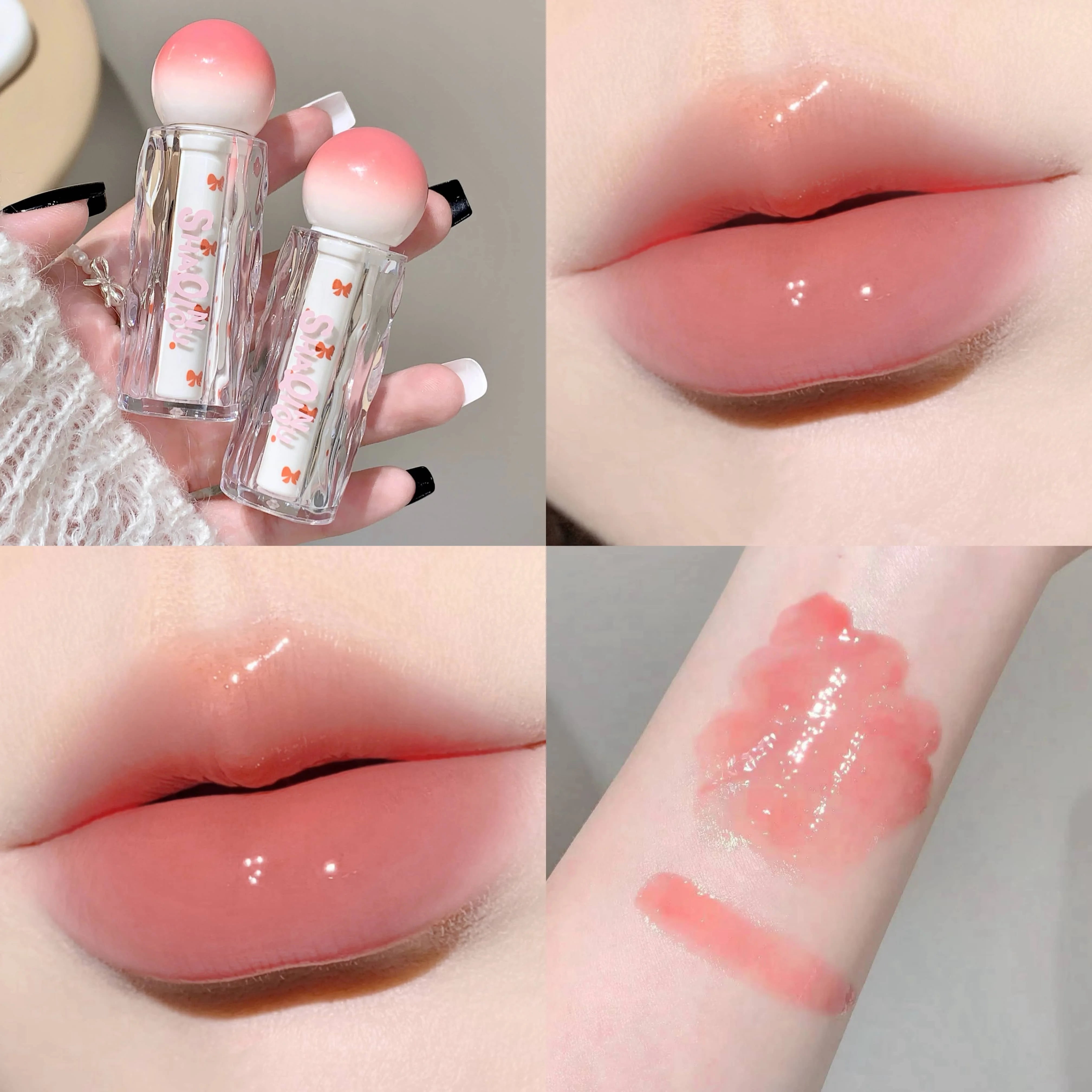 SHAQINUO Watery Lip Gloss Moisturizing Mirror Water Gloss Long-lasting Clear and Tender Lipstick Lip Gloss -