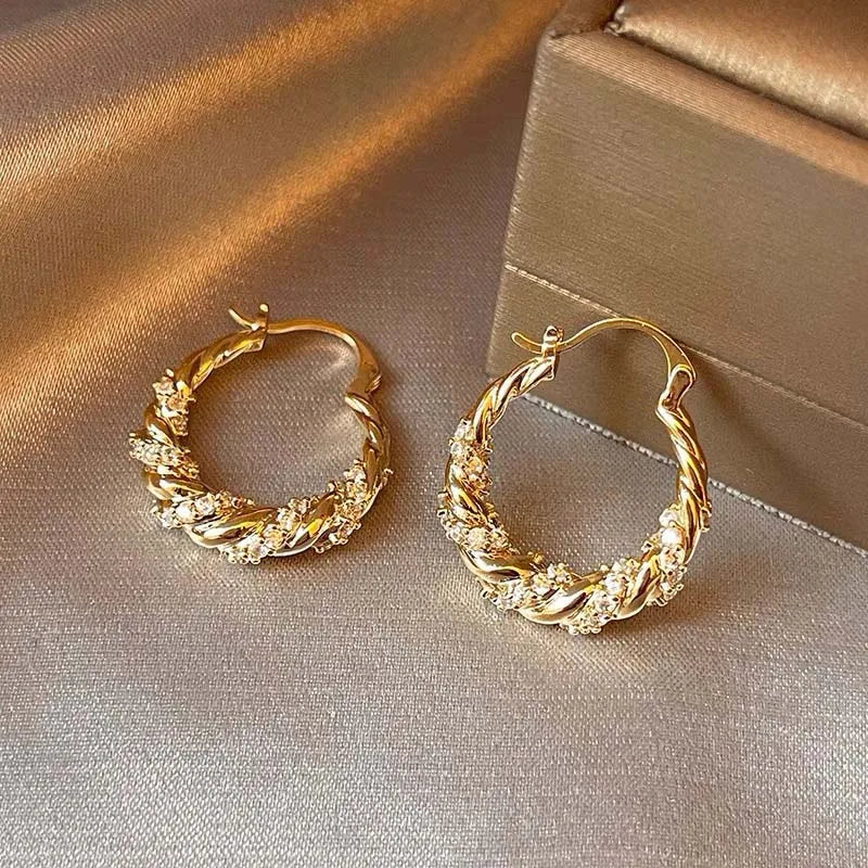 Twisted Hoop Earrings -