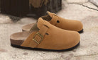 Evshine 2024 Women Cork Slides Classic Clogs For Women Fashion Mules Indoor Home Cork Suede Slippers Outdoor Soft Beach Slippers -