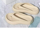 Thick soled flip flops with increased height 2024 new beach women's summer walking slippers -