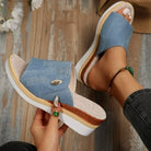 Women's High Heels Slippers New Summer Beach Platform Wedge Sandals Female Fashion Outdoor Ladies Slides Sandalias Mujer -