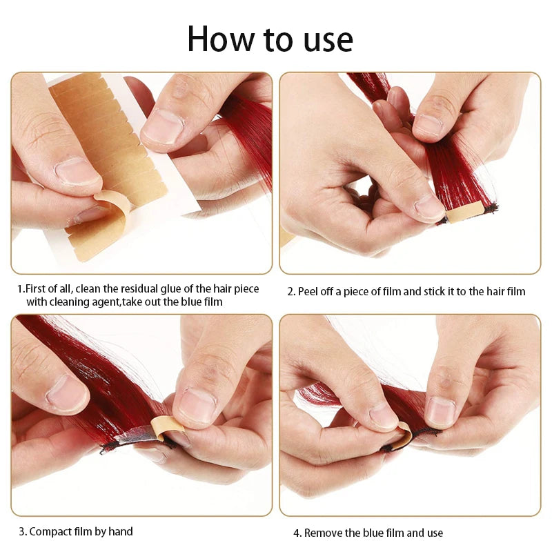 Hair System Tape Invisible Wig Glue Adhesive Materials Double Sided Tape For Lace Front Toupee 5/10Sheets Hair Extension Tape -