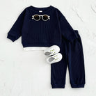 Dress your little one in comfort with this new baby clothes set—featuring a loose waffle cotton tracksuit perfect for kids on the move 0-3 Years Old -