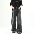Men Denim Pants Blue Washed Male Jeans -