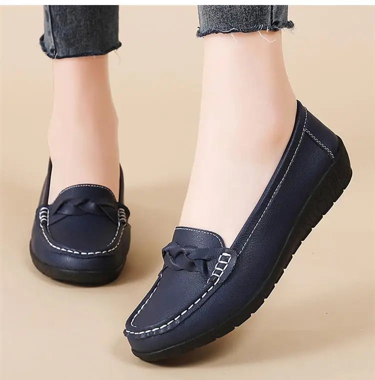 Genuine Leather Women Flats -