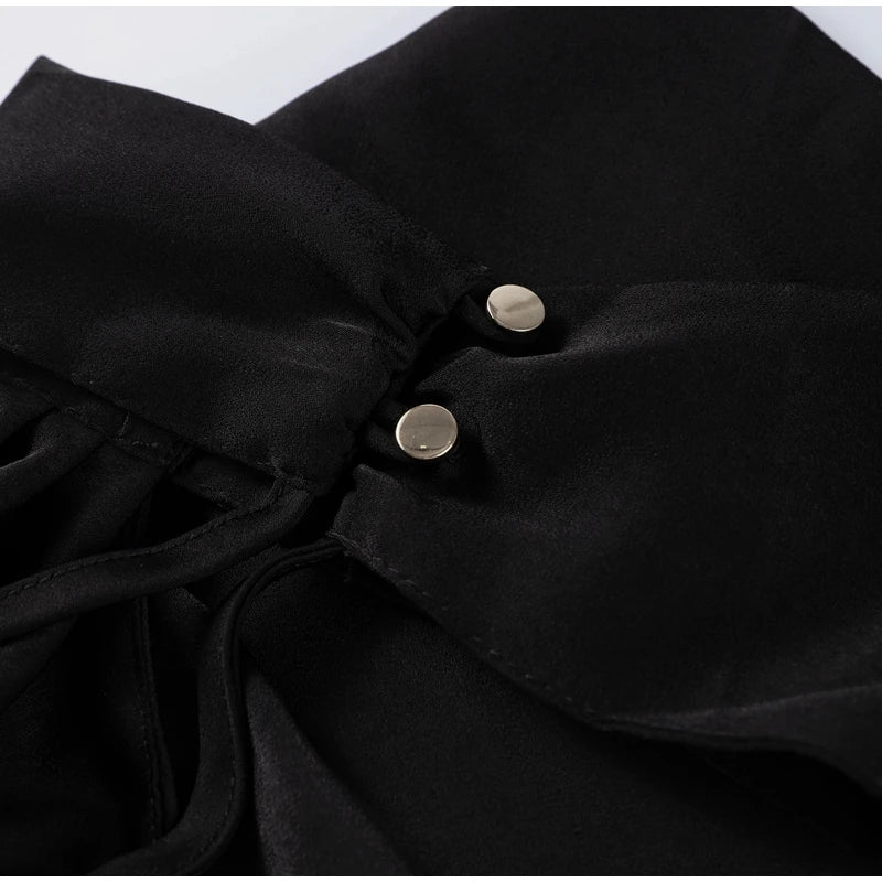Elegant Ribbon Halter Dress -