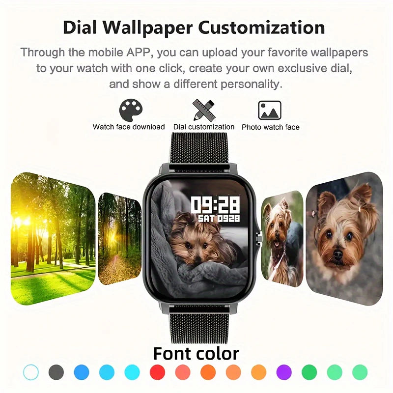 Smart Watches for Men with Bluetooth Call & Fitness Tracker - Android & iPhone Compatible -