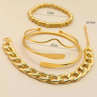 4pcs Cuban Chain Bracelets -