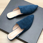 Female Simple Sewing Plain Shoes Outdoor Pointy Toe Slides Camel Blue Soft Sole Wide Fitting 48-33 2022 New Arrivals De Mujer -