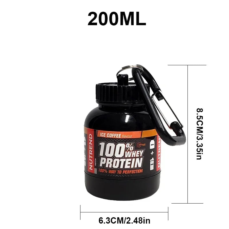 100/200ml Portable Protein Powder Supplement Container -