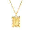 Stainless Steel Initial Letter Necklace For Women & Men -