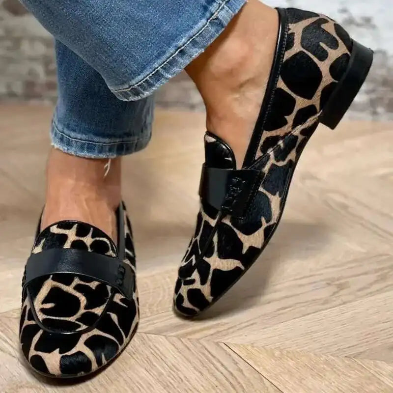 Stay both comfortable and stylish with these fashion flat heel loafers. Featuring a slip-on design, round toe, and boat shoe style, these casual shoes are perfect for women looking for both comfort and style in their footwear. -