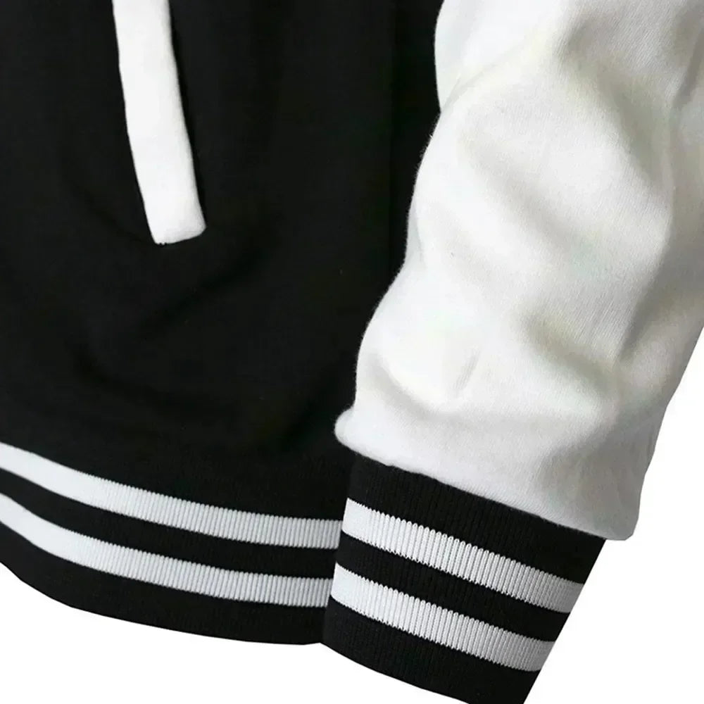 Get stylish with this multi-color streetwear baseball jacket for both men and women. -