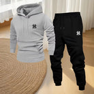 Men's hooded pullover and jogging pants two-piece set -