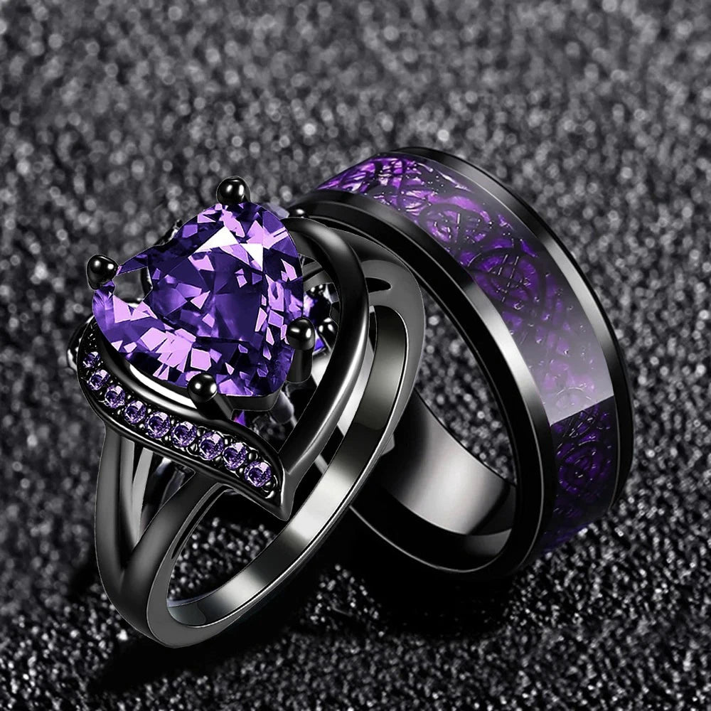 Fashion Couple Rings Romantic -