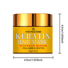 Revitalize your hair with this hair mask enriched with biotin, collagen, keratin, and essential oils. Nourish and repair dry, damaged hair for a healthier-looking mane. -