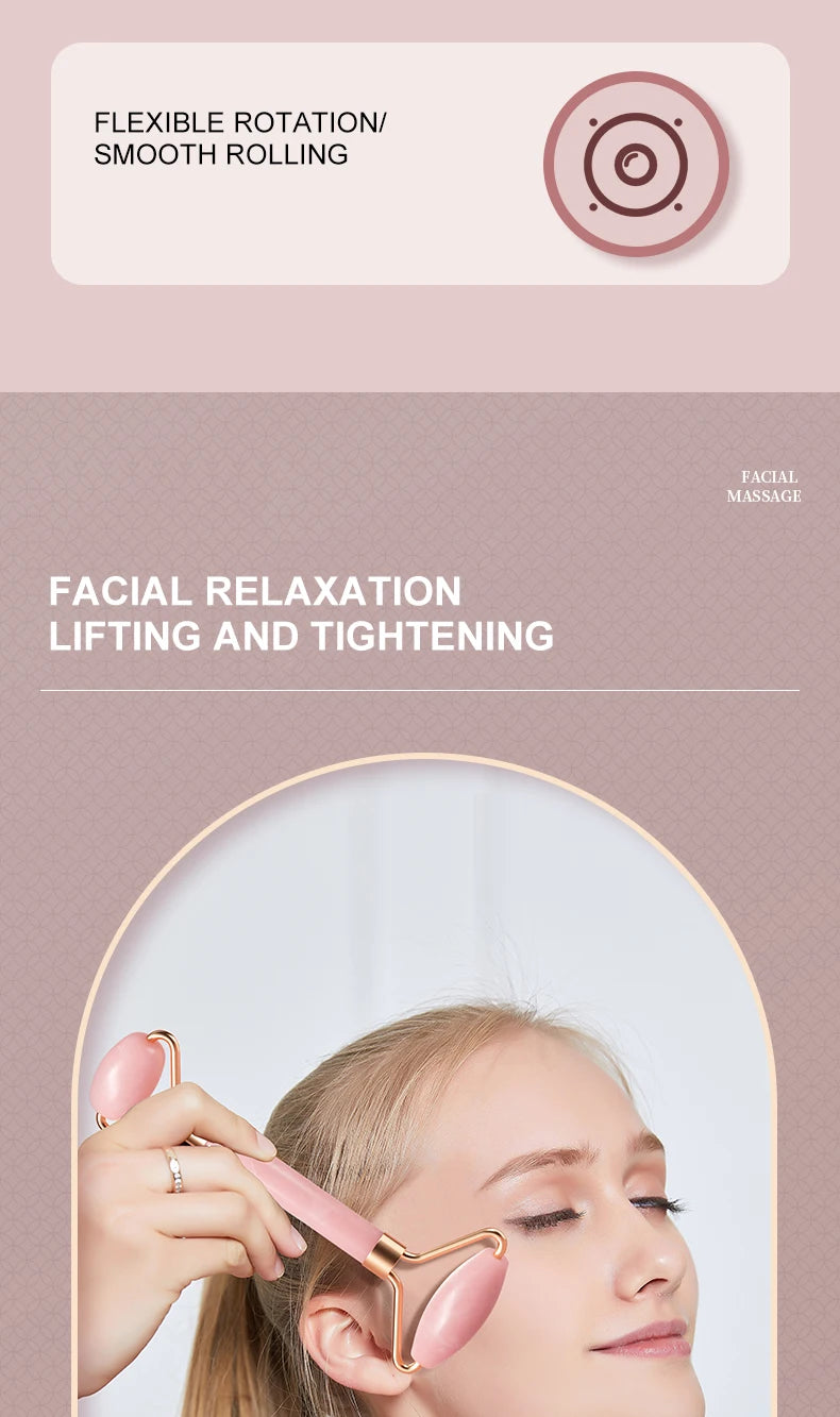 Enhance your skincare routine with this facial roller for the face, neck, and eyes. This resin massage tool can help improve circulation, reduce puffiness, and promote relaxation for a revitalized complexion. -