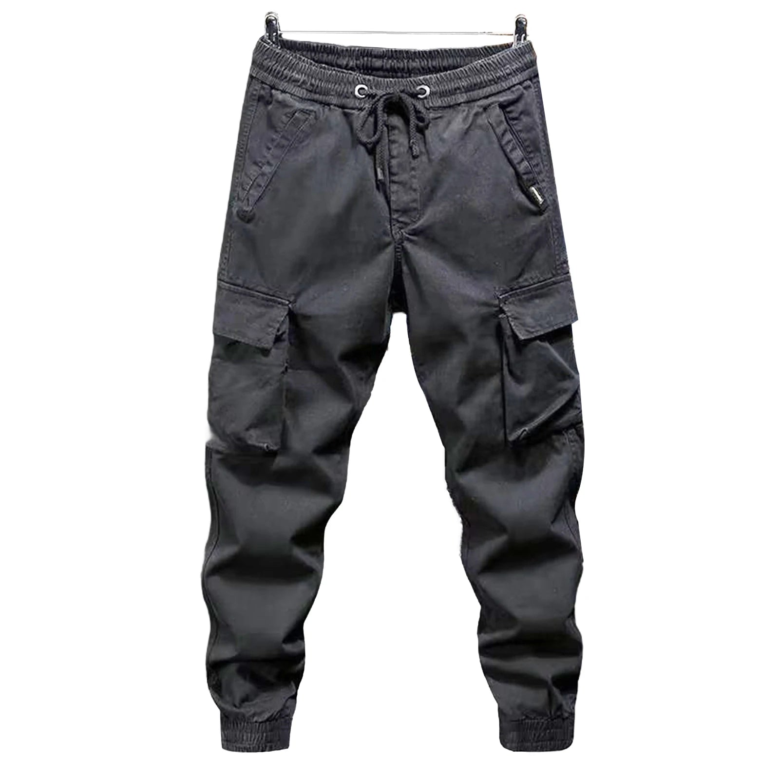 Cargo Pants for Men - Multi-Pocket Elastic Waist Casual Trousers -
