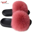 Real Fox Fur Slippers -
