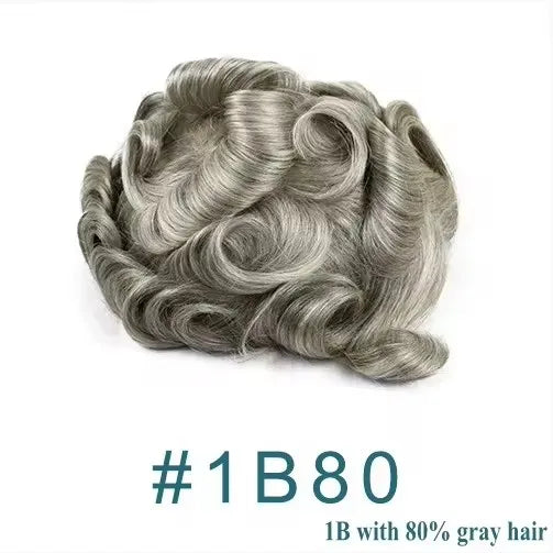 Achieve a seamless look with this natural hairline lace front male wig—ash blonde to brown shades, breathable 100% human hair, featuring lace & PU cap for a comfortable, realistic fit! -
