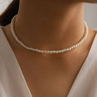 Simple Pearl Beads Necklace -