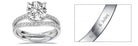 18k Gold 1.5ct E VVS Engagement Ring Style Lab Diamond -