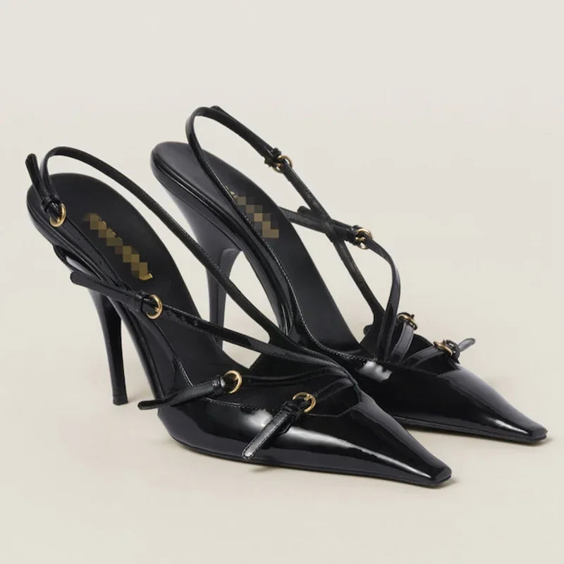 High Heels Pointed-toe Back Loop -