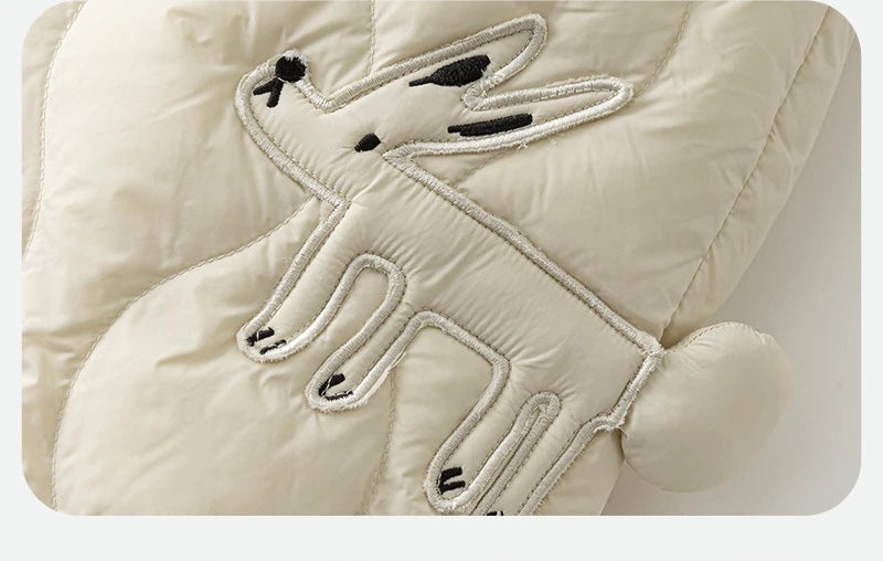 Keep your kids cozy and protected with these new style three-proof high-waisted warm down trousers—perfect for boys and girls on chilly days! -