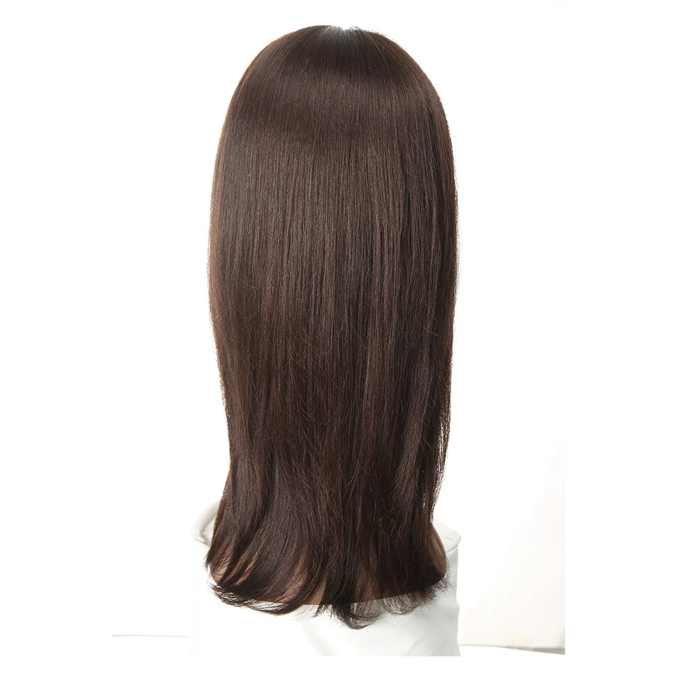 Turn heads with this sleek 18-inch 13x4 lace front Brazilian hair wig—straight, colored, and highlighted for a flawless, natural look! -