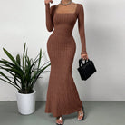 Women's Mid-Length Knitted Dress -