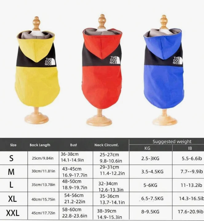Keep your pet warm and dry with this waterproof hooded coat—perfect for ensuring your furry friend stays cozy and protected! -