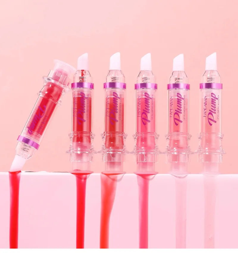 Lip Plumping Booster Lasting Sexy Plumper Glitter Red Nude Lipstick Liquid Waterproof Moisturize Oil Lipgloss Makeup Lip Care -