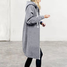 Plush Hooded Drawstring Women Jacket -