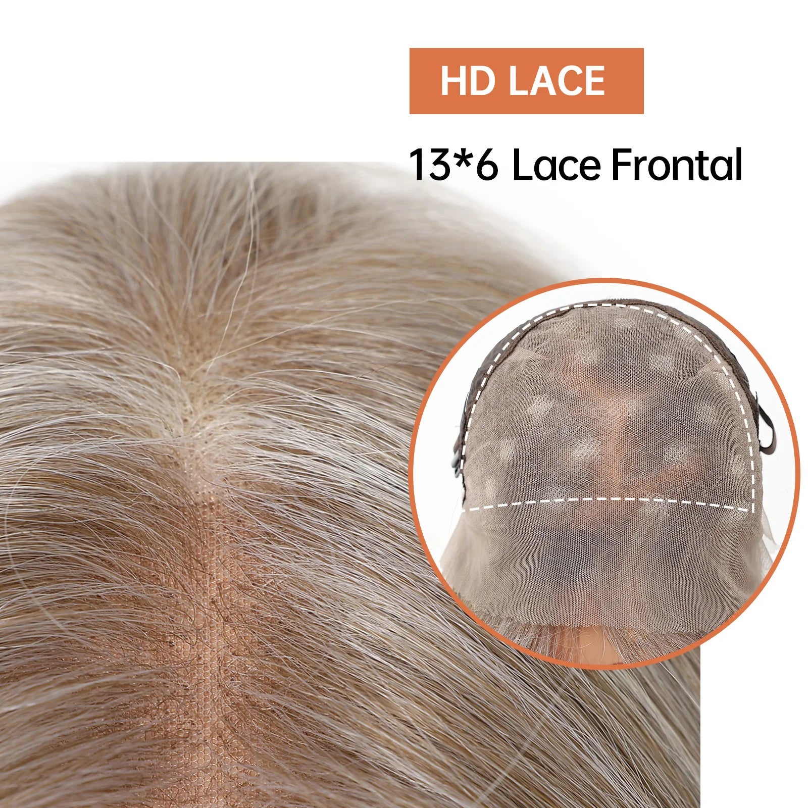 Achieve a stunning look with this 13x6 HD lace front wig in a beautiful blonde and mixed brown color. This high-quality wig provides a natural and flawless appearance, perfect for enhancing your style. -