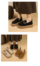 Elevate your style with these platform sole loafers for women. -