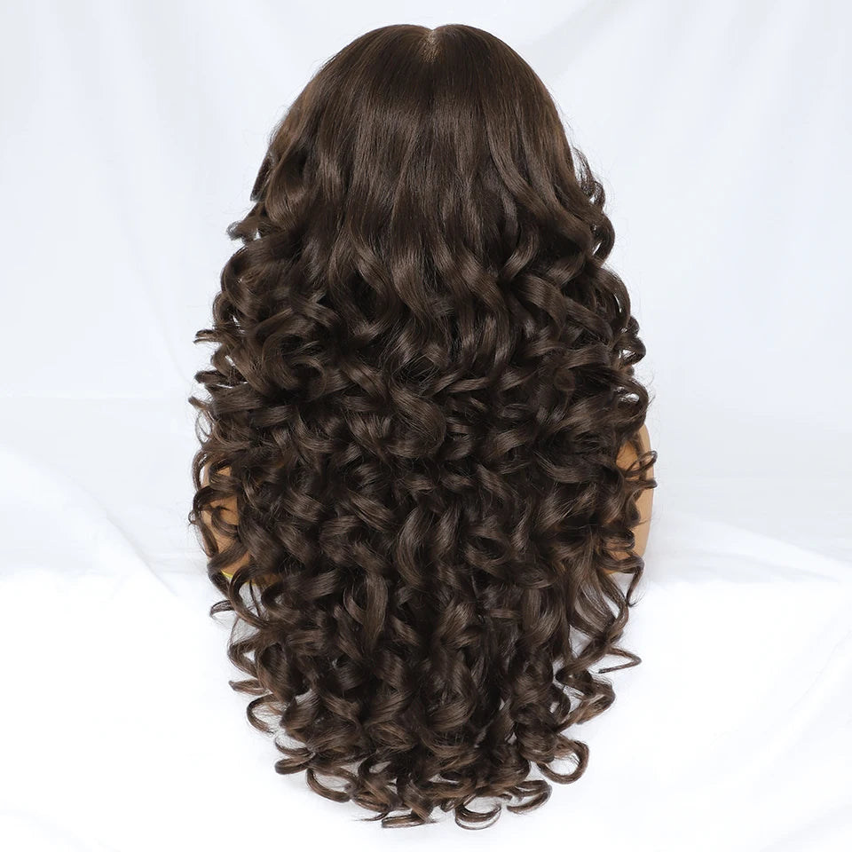 Achieve a stunning look with this Latisha curly 13x6 lace frontal wig. Featuring pre-plucked hairline and baby hair, this wig offers a natural and stylish appearance for a flawless finish. -