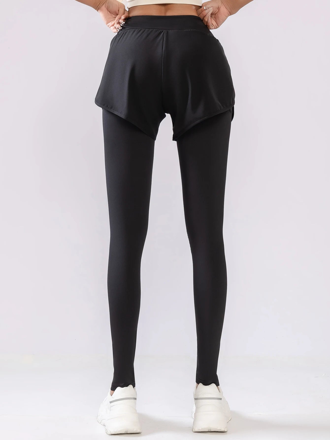Yoga pants women's high-waisted hip lift autumn and winter vacation two pieces of fitness running training sports set profession -