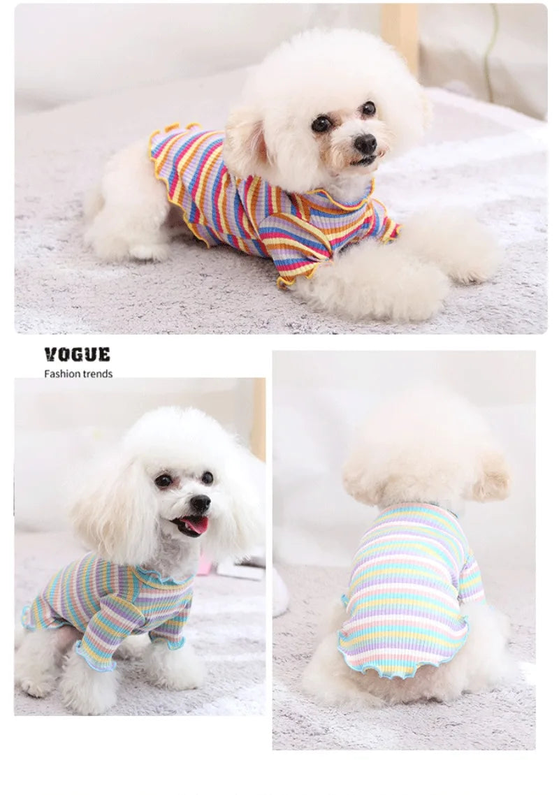 Dress your puppy in style with this cute and cozy vest T-shirt—perfect for keeping your furry friend comfortable and fashionable! -