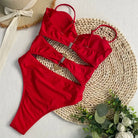 One-Piece Swimwear Summer Bathing Suit Women On Holiday New Swimsuit Bathing Suit Splice Color Beachwear Bikini -
